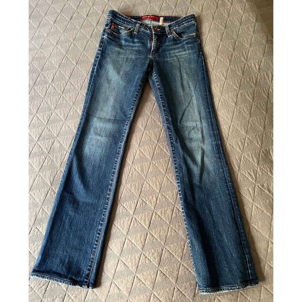 Big Star Classic Straight Leg Jeans Womens 26 Blue Good Low Rise Made In USA